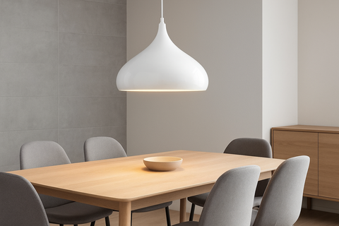 Modern White Metal Pendant Light Shade – Chandelier Lighting