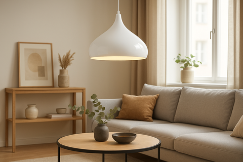 Modern White Metal Pendant Light Shade – Chandelier Lighting