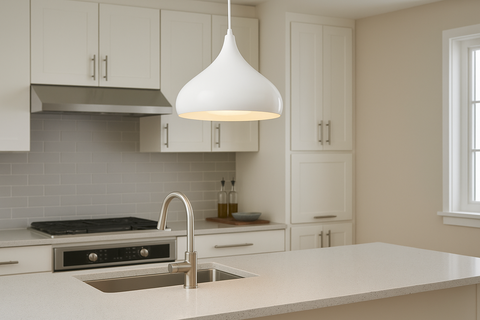 Modern White Metal Pendant Light Shade – Chandelier Lighting