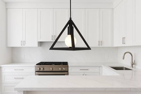 Triangle Retro Loft Pendant Light – Vintage Industrial Ceiling Lamp – E27 Base