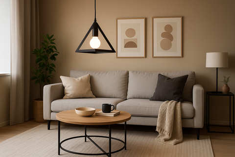 Triangle Retro Loft Pendant Light – Vintage Industrial Ceiling Lamp – E27 Base