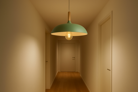 Modern Industrial Pendant Light – Green Kitchen Island Ceiling Lamp