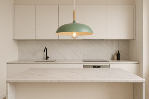 Modern Industrial Pendant Light – Green Kitchen Island Ceiling Lamp