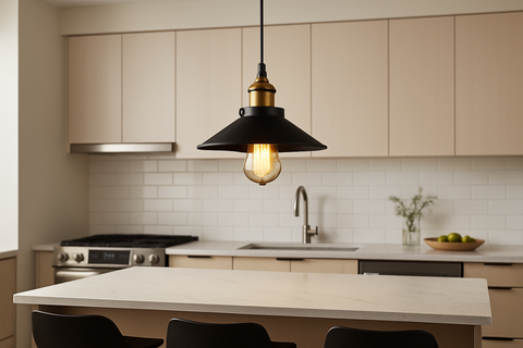 Industrial Retro Black Wrought Iron Chandelier – Adjustable Metal Pendant Light