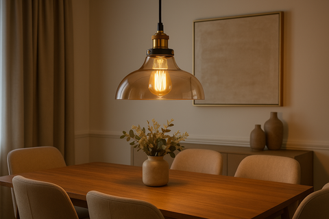 Industrial Glass Chandelier Pendant Light – Hat-Shaped