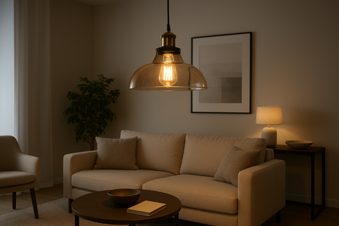 Industrial Glass Chandelier Pendant Light – Hat-Shaped