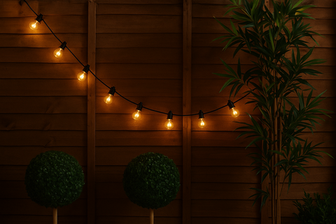 Garden Festoon Lights With G40 Bulbs 6M