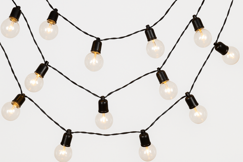 Garden Festoon Lights With G40 Bulbs 6M