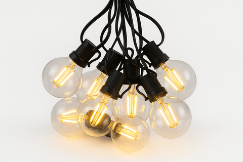 Garden Festoon Lights With G40 Bulbs 6M