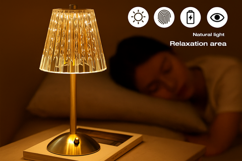 Modern LED Table Lamp – Rechargeable, Dimmable