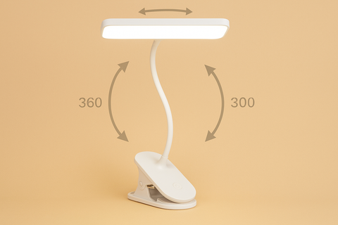 LED Flexible Clip-On Table Reading Lamp – Rechargeable Book Light
