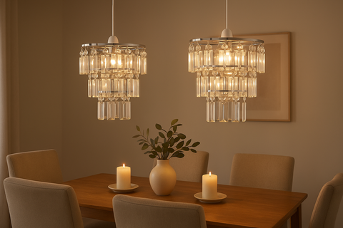 Modern Three-Tier Ceiling Light Shades – Pair