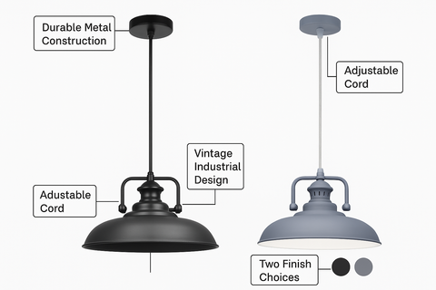 Vintage Industrial Ceiling Pendant Shade – Limited Stock