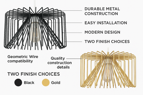 Modern Wire Cage Ceiling Pendant Light Shade