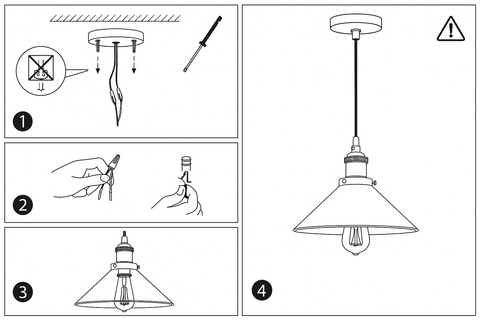 Industrial Style Pendant Lamp Shade – Vintage Hanging Light