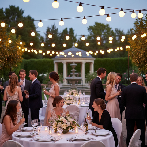 Festoon String Lights 5m with Warm White Frosted Bulbs for Outdoor & Garden