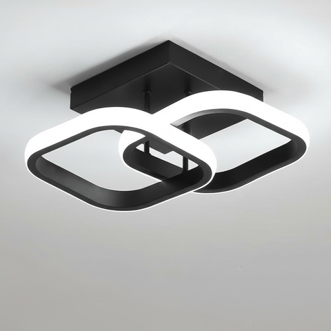 22W Modern LED Double Square Ceiling Light – Stylish Home Lighting