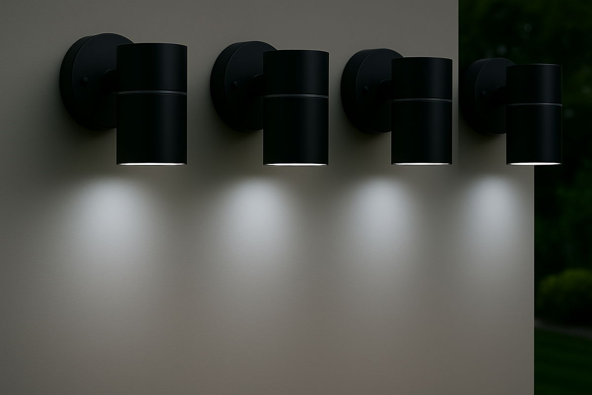 Outdoor LED Down Wall Light – Black Stainless Steel GU10 IP44 Waterproof Exterior Wall Lamp with Warm White / Cool White Bulb Options & Multi-Pack Bundles