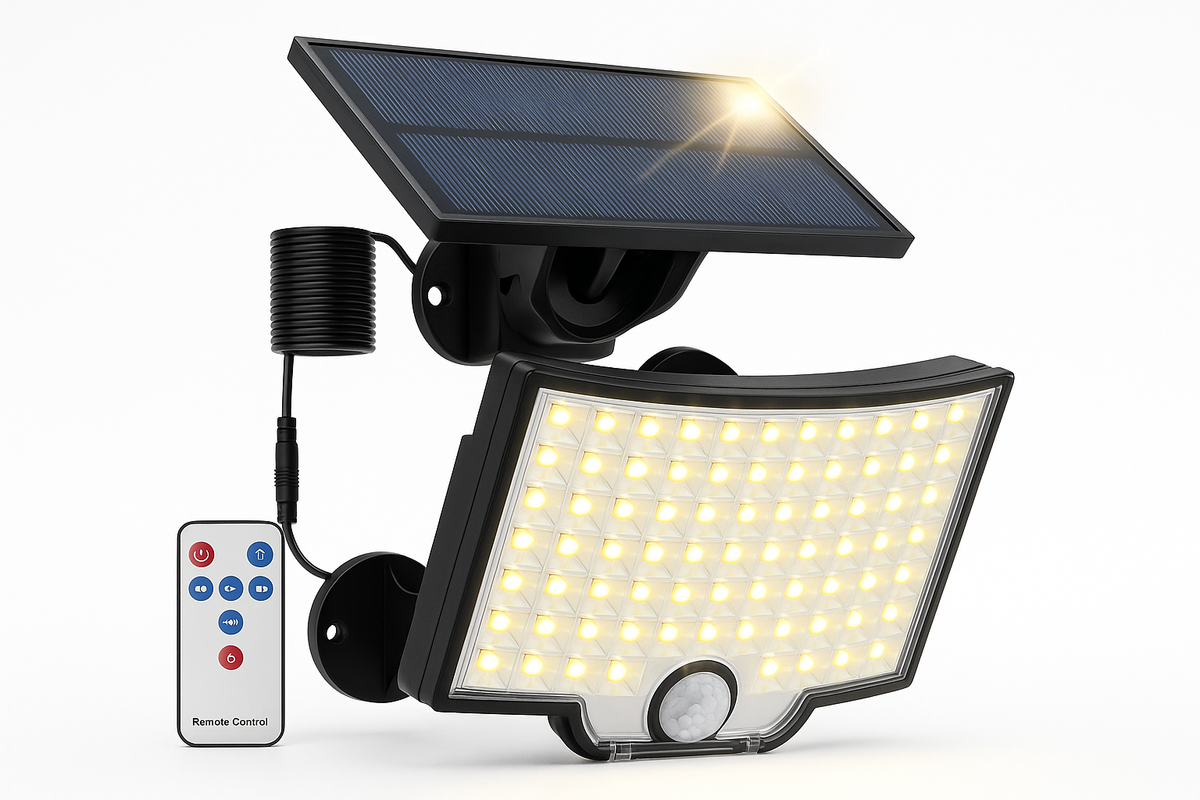 LED Motion Sensor Solar Powered  Security Light – 3 Modes, Waterproof