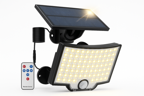 LED Motion Sensor Solar Powered  Security Light – 3 Modes, Waterproof