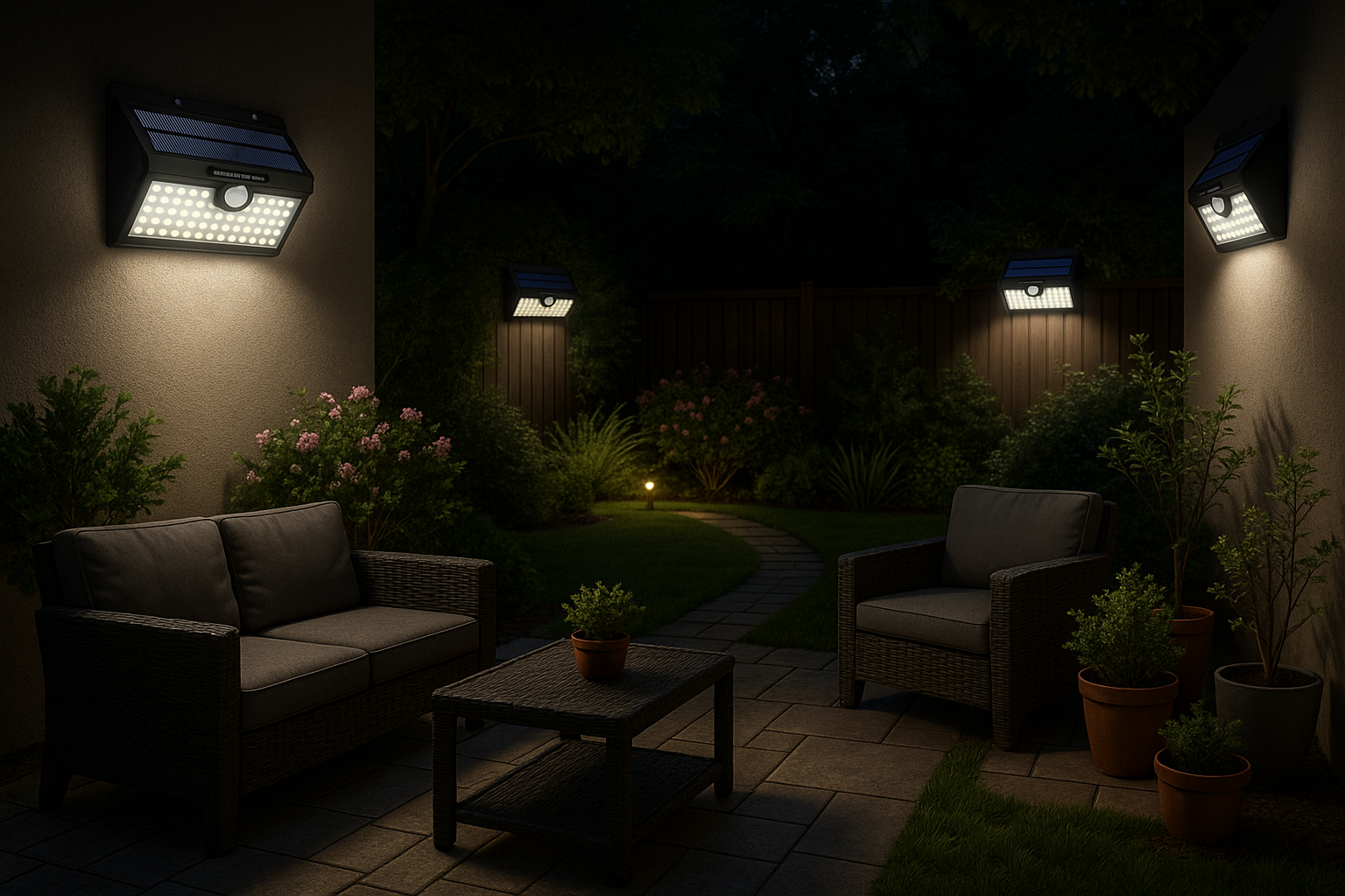 Solar-Powered Security Light - Motion Sensor, IP65 Waterproof 78 LEDs