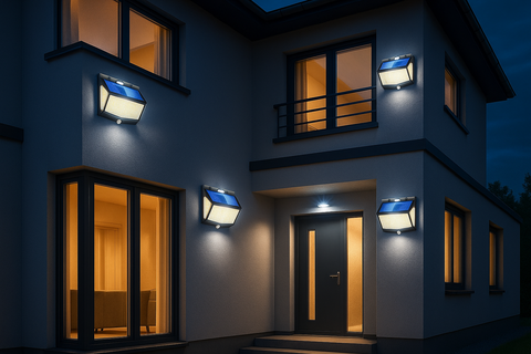 468 LED Solar Security Lights Outdoor - Super Bright Motion Sensor Light (2 Pack)
