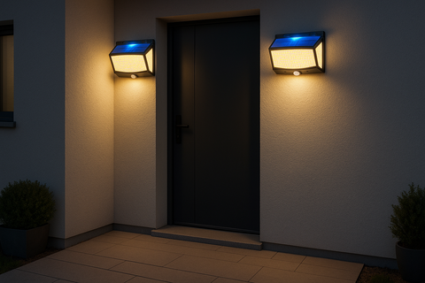 468 LED Solar Security Lights Outdoor - Super Bright Motion Sensor Light (2 Pack)