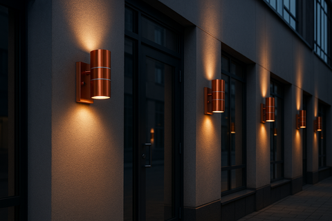 Outdoor Wall Light Dusk Till Dawn Sensor – Copper Finish – IP65