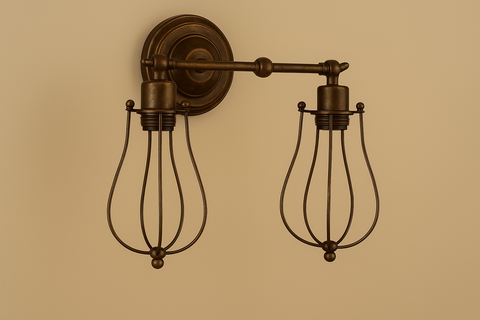 Vintage Wall Light – Retro Industrial Cage Wall Sconce
