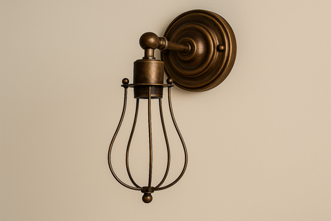 Vintage Wall Light – Retro Industrial Cage Wall Sconce