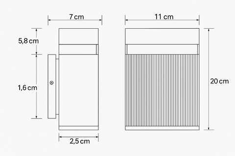 Stylish Square LED Wall Sconce – Waterproof Porch Light with Up/Down Lighting