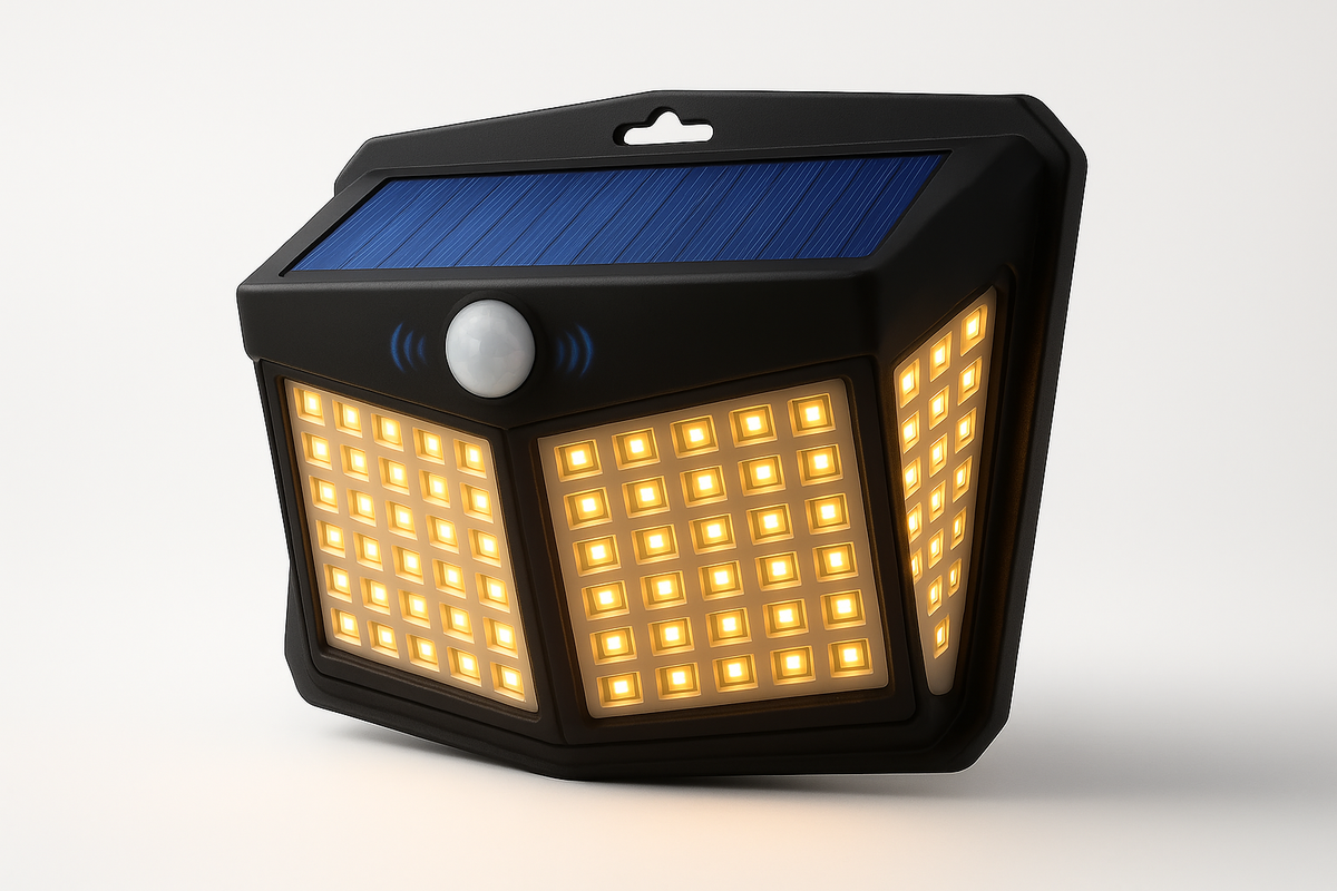 128 LED PIR Motion Sensor Outdoor Garden Security Lamp
