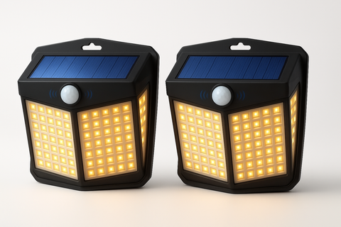 128 LED PIR Motion Sensor Outdoor Garden Security Lamp