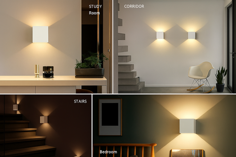 6W Modern LED Up Down Wall Light – Cube Sconce Lamp for Indoor Use