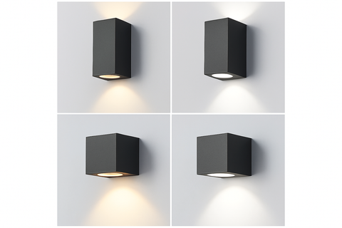 Modern PVC Wall Light – Black & White Up Down GU10