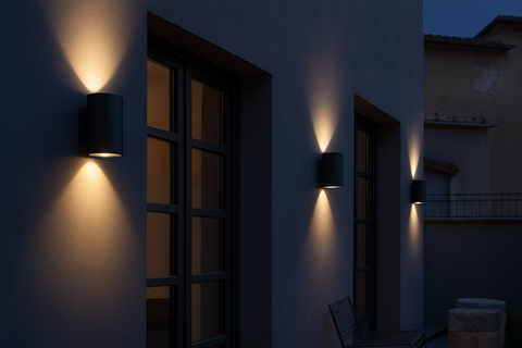 Modern PVC Wall Light – Black & White Up Down GU10