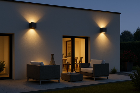 Modern PVC Wall Light – Black & White Up Down GU10