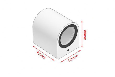 Modern PVC Wall Light – Black & White Up Down GU10