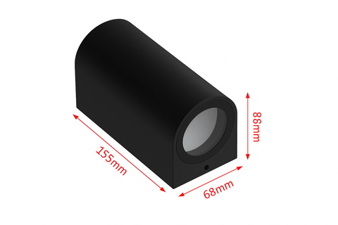 Modern PVC Wall Light – Black & White Up Down GU10