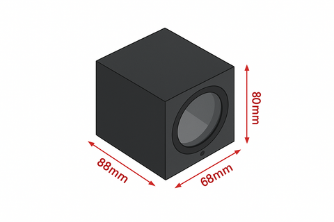 Modern PVC Wall Light – Black & White Up Down GU10