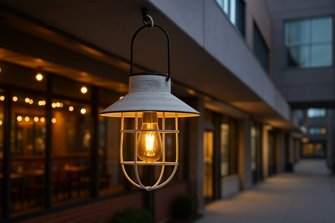 20cm Solar Retro Filament LED Hanging Outdoor Garden Fisherman Lantern Light