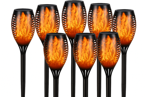 Solar Powered Garden Lights – Outdoor LED Stake Set of 6 – Waterproof