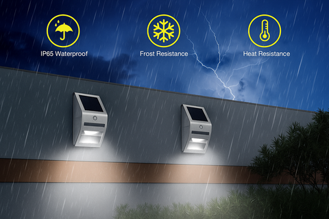 Pack of 4 LED Solar Powered Security Fence Lights