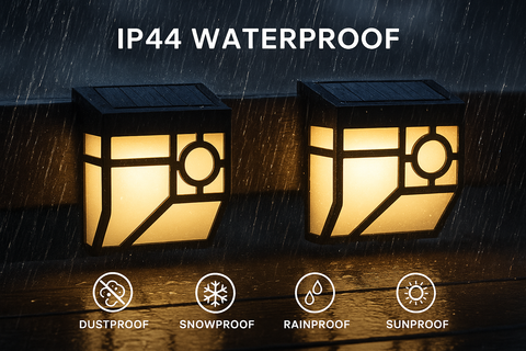 Modern 8 pack LED Outdoor Solar Powered Mounted Wall Light – IP44 Waterproof