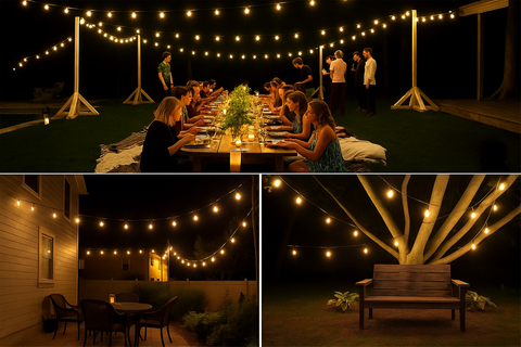 Solar String Lights Outdoor - 20 LED Crystal Globe Fairy Lights - IP65