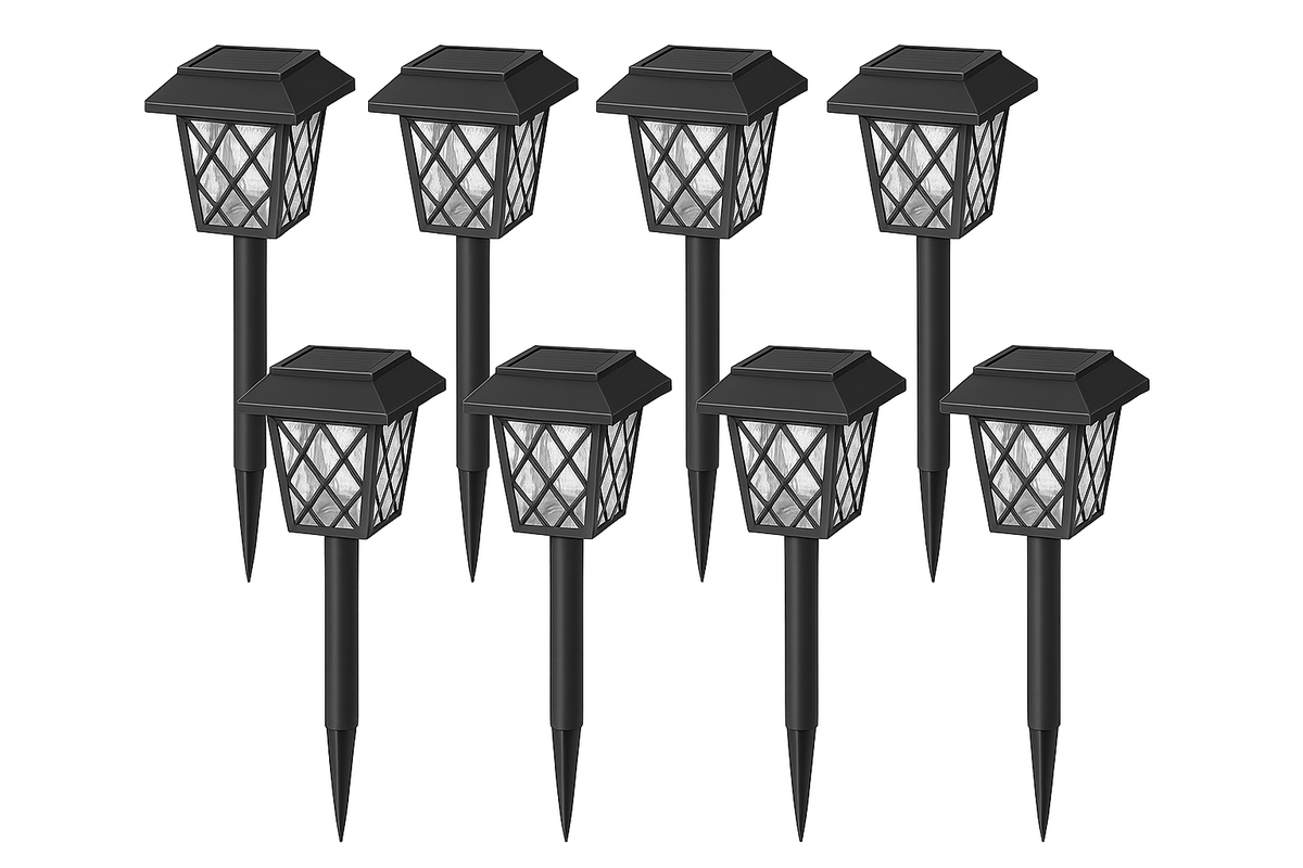 Modern LED Solar Powered Stake Light – Auto On/Off Outdoor Lights