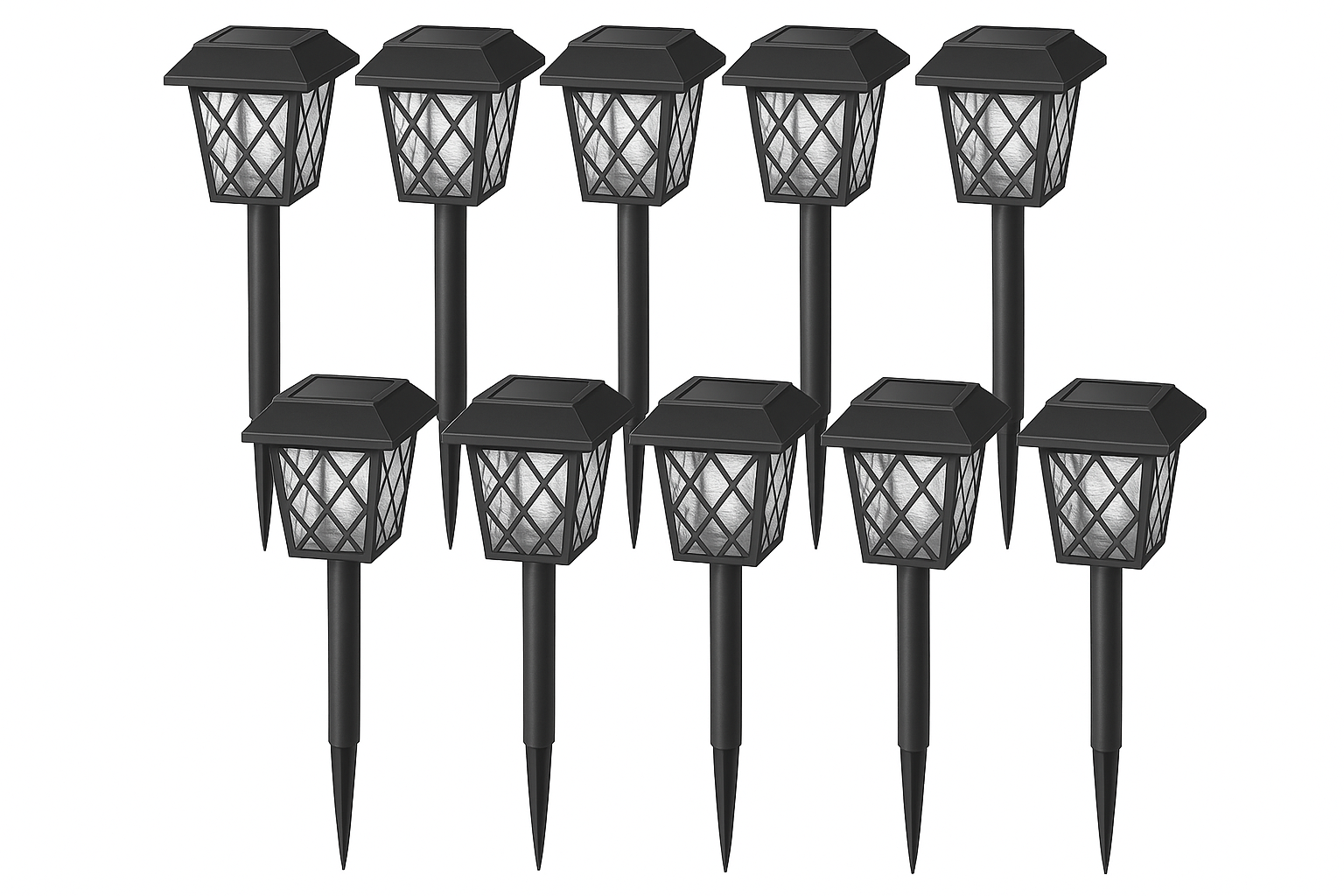 Modern LED Solar Powered Stake Light – Auto On/Off Outdoor Lights