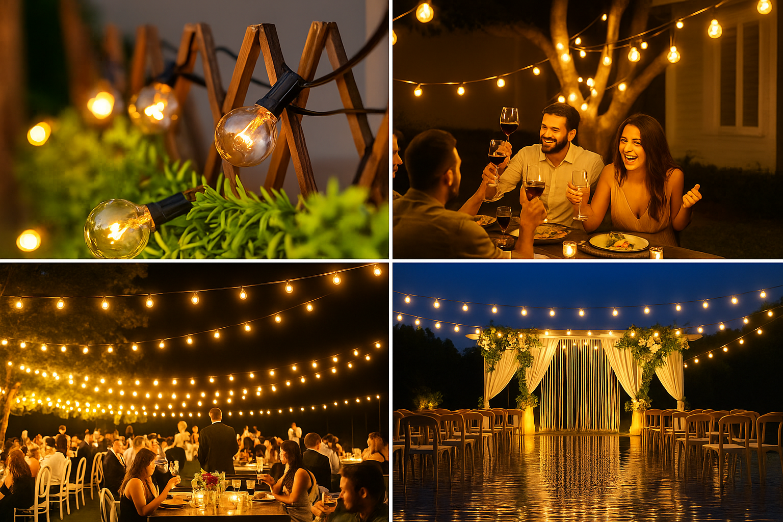 29ft Mains Powered Outdoor Festoon IP54 Weatherproof