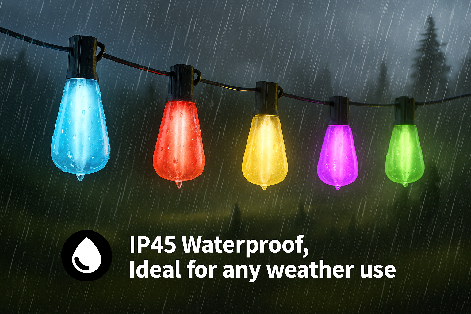 10FT USB Powered Colored String Lights Waterproof