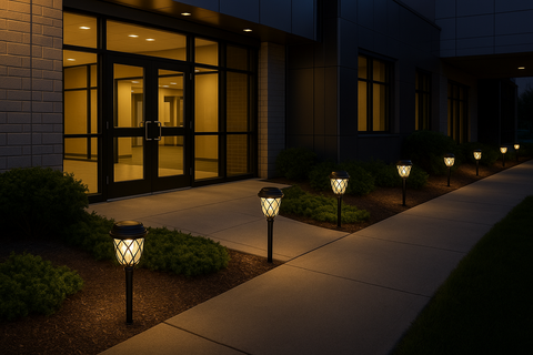 Pack of 6 LED Solar Powered Stake Lights